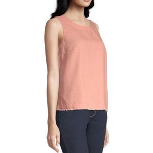 (A45) NWT Liz Claiborne | Salmon Sleeveless Raw hem